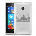 Полупрозрачный дизайнерский пластиковый чехол для Microsoft Lumia 435 Санкт-Петербург