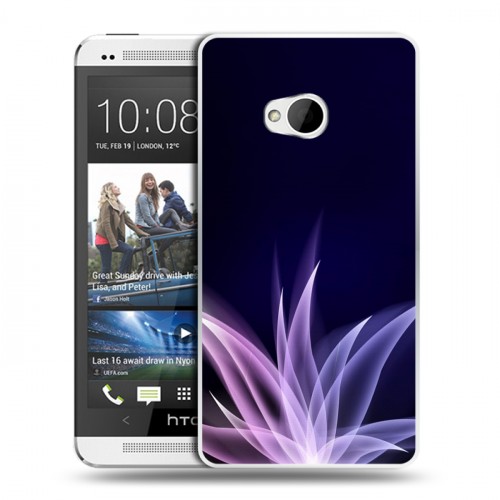 Дизайнерский пластиковый чехол для HTC One (M7) Dual SIM Абстракции Дым