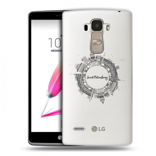 Полупрозрачный дизайнерский пластиковый чехол для LG G4 Stylus Санкт-Петербург