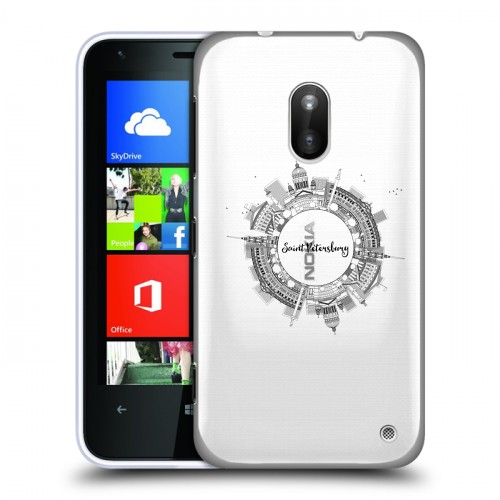 Полупрозрачный дизайнерский пластиковый чехол для Nokia Lumia 620 Санкт-Петербург