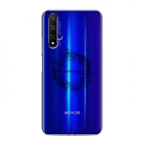 Полупрозрачный дизайнерский пластиковый чехол для Huawei Honor 20 Санкт-Петербург