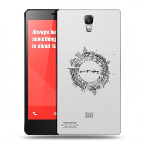 Полупрозрачный дизайнерский силиконовый чехол для Xiaomi RedMi Note Санкт-Петербург