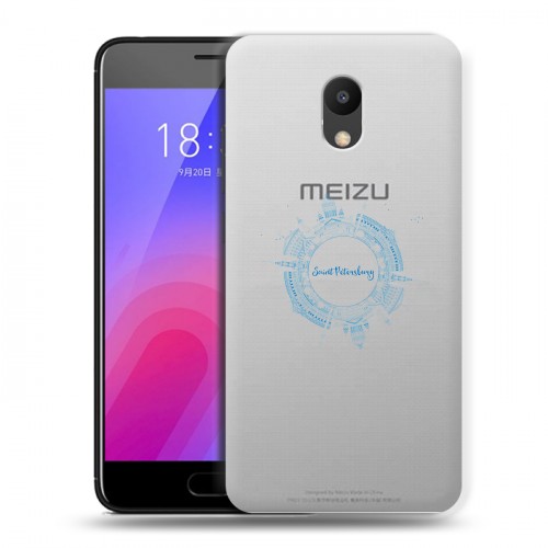 Полупрозрачный дизайнерский пластиковый чехол для Meizu M6 Санкт-Петербург