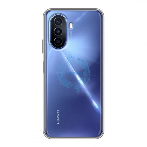 Полупрозрачный дизайнерский пластиковый чехол для Huawei Nova Y70 Санкт-Петербург