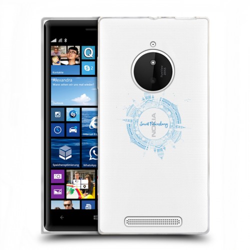Полупрозрачный дизайнерский пластиковый чехол для Nokia Lumia 830 Санкт-Петербург
