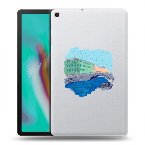 Полупрозрачный дизайнерский пластиковый чехол для Samsung Galaxy Tab A 10.1 (2019) Санкт-Петербург