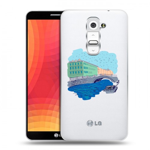 Полупрозрачный дизайнерский пластиковый чехол для LG Optimus G2 Санкт-Петербург