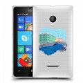 Полупрозрачный дизайнерский пластиковый чехол для Microsoft Lumia 435 Санкт-Петербург