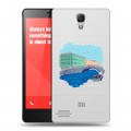 Полупрозрачный дизайнерский силиконовый чехол для Xiaomi RedMi Note Санкт-Петербург