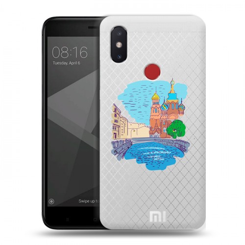 Полупрозрачный дизайнерский пластиковый чехол для Xiaomi Mi8 SE Санкт-Петербург