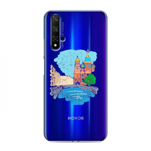 Полупрозрачный дизайнерский пластиковый чехол для Huawei Honor 20 Санкт-Петербург