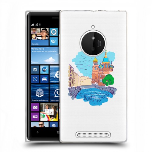 Полупрозрачный дизайнерский пластиковый чехол для Nokia Lumia 830 Санкт-Петербург