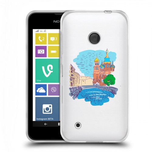 Полупрозрачный дизайнерский пластиковый чехол для Nokia Lumia 530 Санкт-Петербург