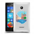 Полупрозрачный дизайнерский пластиковый чехол для Microsoft Lumia 435 Санкт-Петербург