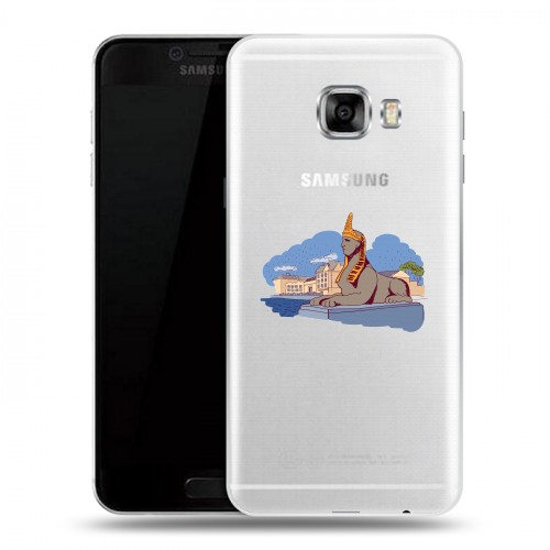 Полупрозрачный дизайнерский пластиковый чехол для Samsung Galaxy C5 Санкт-Петербург