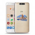 Полупрозрачный дизайнерский пластиковый чехол для ZTE Blade V8 Санкт-Петербург