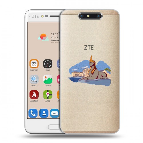 Полупрозрачный дизайнерский пластиковый чехол для ZTE Blade V8 Санкт-Петербург