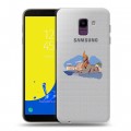 Полупрозрачный дизайнерский пластиковый чехол для Samsung Galaxy J6 Санкт-Петербург