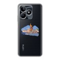 Полупрозрачный дизайнерский силиконовый чехол для Realme C53 Санкт-Петербург