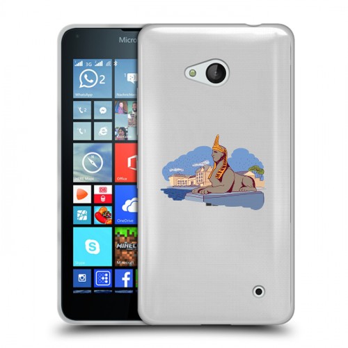 Полупрозрачный дизайнерский пластиковый чехол для Microsoft Lumia 640 Санкт-Петербург