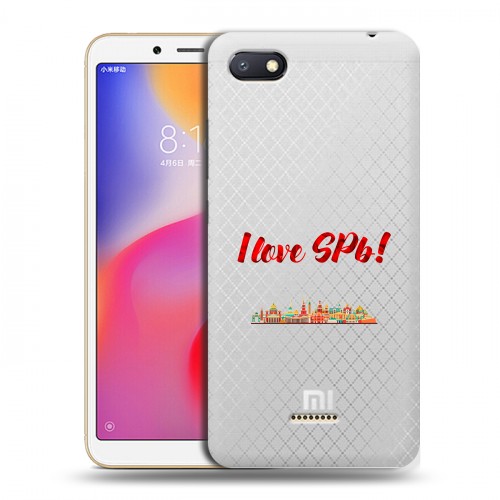 Полупрозрачный дизайнерский пластиковый чехол для Xiaomi RedMi 6A Санкт-Петербург