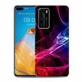 Дизайнерский силиконовый с усиленными углами чехол для Huawei P40 Абстракции Дым