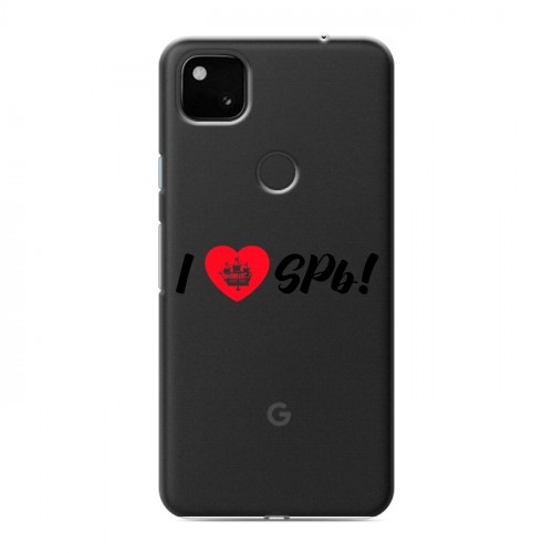 Полупрозрачный дизайнерский пластиковый чехол для Google Pixel 4a Санкт-Петербург