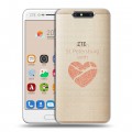 Полупрозрачный дизайнерский пластиковый чехол для ZTE Blade V8 Санкт-Петербург