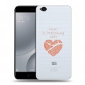 Полупрозрачный дизайнерский пластиковый чехол для Xiaomi Mi5C Санкт-Петербург