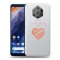 Полупрозрачный дизайнерский пластиковый чехол для Nokia 9 PureView Санкт-Петербург