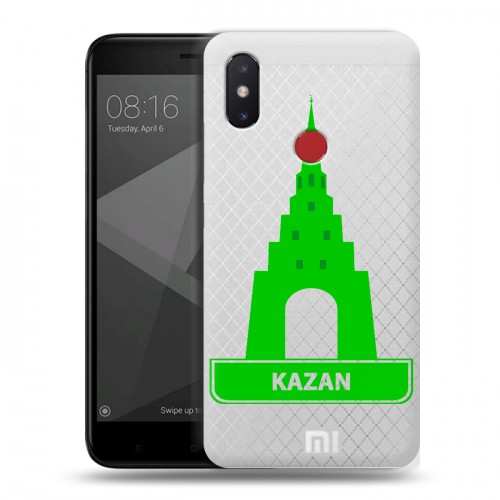 Полупрозрачный дизайнерский пластиковый чехол для Xiaomi Mi8 SE Прозрачные города России