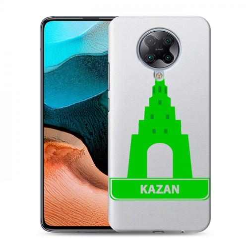 Полупрозрачный дизайнерский силиконовый с усиленными углами чехол для Xiaomi RedMi K30 Pro Прозрачные города России