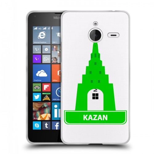 Полупрозрачный дизайнерский пластиковый чехол для Microsoft Lumia 640 XL Прозрачные города России