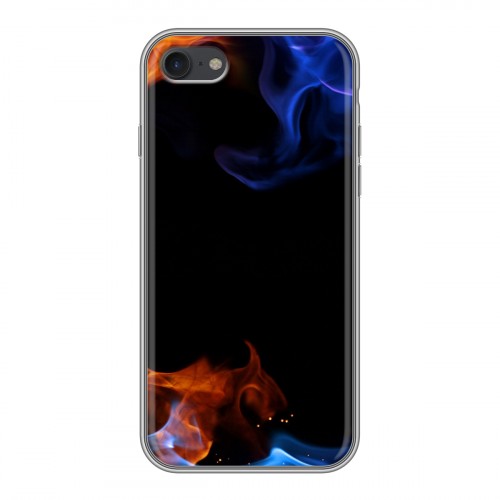 Дизайнерский силиконовый с усиленными углами чехол для Iphone 7 Абстракции Дым