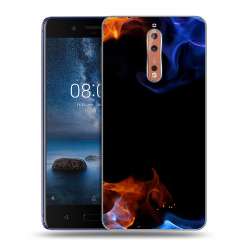 Дизайнерский пластиковый чехол для Nokia 8 Абстракции Дым