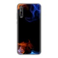 Дизайнерский силиконовый чехол для Huawei Y8p Абстракции Дым