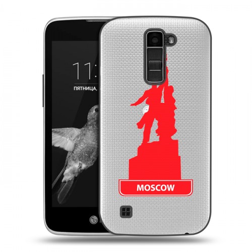 Полупрозрачный дизайнерский пластиковый чехол для LG K7 Прозрачные города России