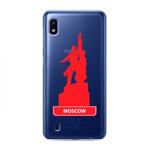 Полупрозрачный дизайнерский пластиковый чехол для Samsung Galaxy A10 Прозрачные города России