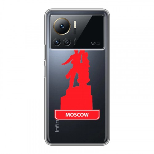 Полупрозрачный дизайнерский силиконовый с усиленными углами чехол для Infinix Note 12 VIP Прозрачные города России