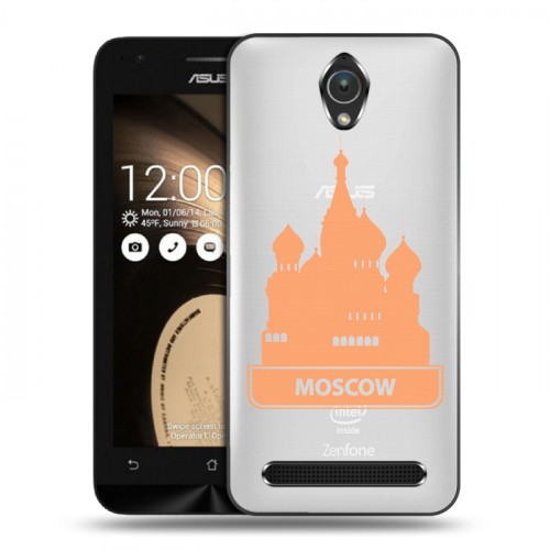 Полупрозрачный дизайнерский пластиковый чехол для ASUS ZenFone Go 4.5 Прозрачные города России