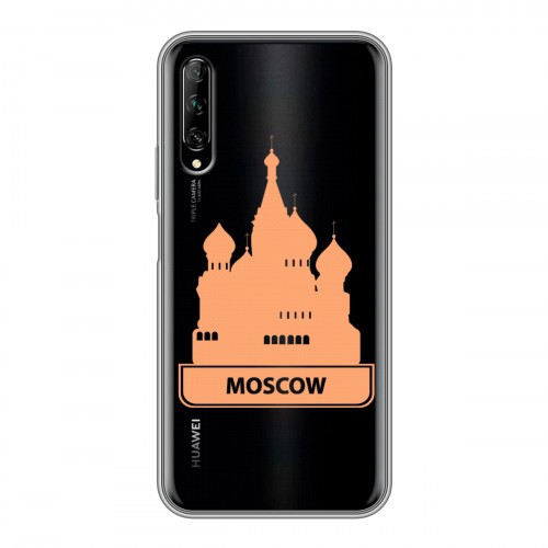 Полупрозрачный дизайнерский пластиковый чехол для Huawei Y9s Прозрачные города России