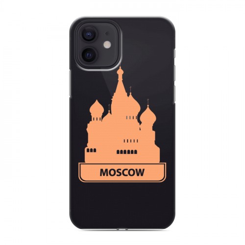 Полупрозрачный дизайнерский силиконовый чехол для Iphone 12 Прозрачные города России