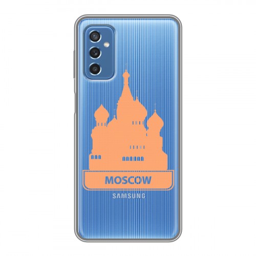Полупрозрачный дизайнерский пластиковый чехол для Samsung Galaxy M52 5G Прозрачные города России