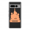 Полупрозрачный дизайнерский силиконовый с усиленными углами чехол для Google Pixel 7 Pro Прозрачные города России