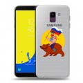 Полупрозрачный дизайнерский пластиковый чехол для Samsung Galaxy J6 Российский флаг