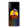 Полупрозрачный дизайнерский силиконовый чехол для Huawei Y8p Российский флаг