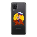 Полупрозрачный дизайнерский пластиковый чехол для Samsung Galaxy A12 Российский флаг