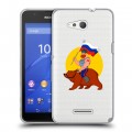 Полупрозрачный дизайнерский пластиковый чехол для Sony Xperia E4g Российский флаг