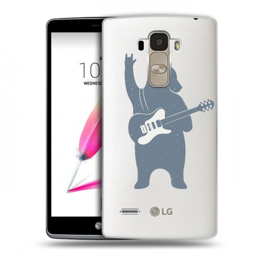 Полупрозрачный дизайнерский пластиковый чехол для LG G4 Stylus Российский флаг