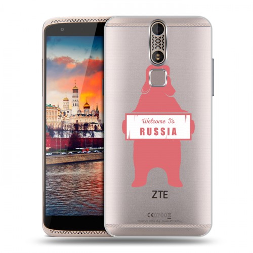 Полупрозрачный дизайнерский пластиковый чехол для ZTE Axon Mini Российский флаг